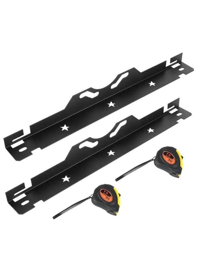 مجموعة أداة محاذاة العجلة الحمراء من قطعتين مع لوحة تو والشرائط القياسية لسيارات JDM - Image 3